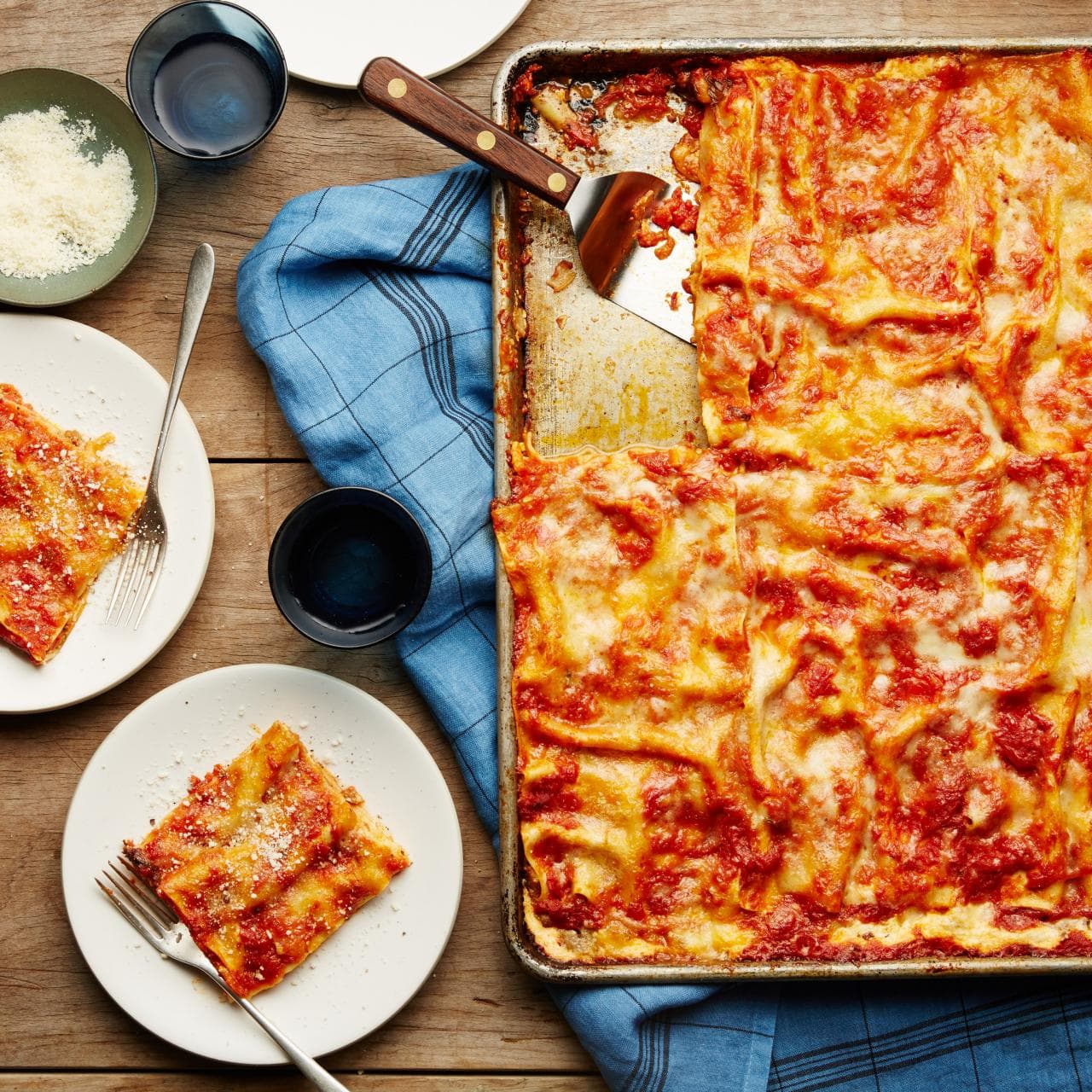All-Crust Sheet-Pan Lasagna | Punchfork