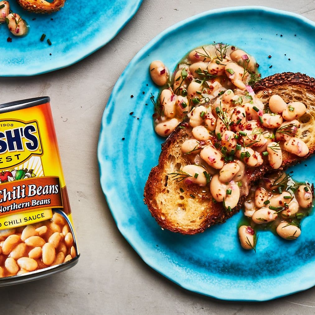 BUSH'S White Chili Bean Toast | Punchfork