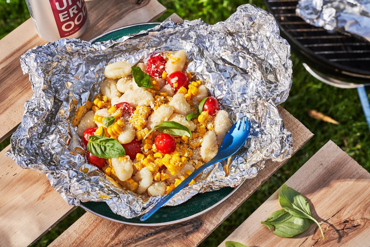 Corn & Tomato Gnocchi Foil Packs | Punchfork