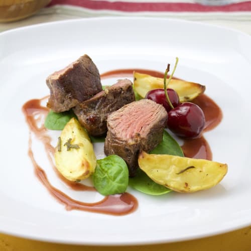 Beef Tenderloin with a Cherry and Sherry Sauce | Punchfork