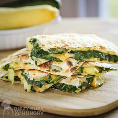 Easy Zucchini Quesadillas with Spinach | Punchfork