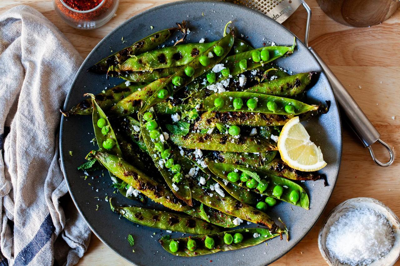 Blistered Peas-in-the-Pod with Lemon and Salt | Punchfork