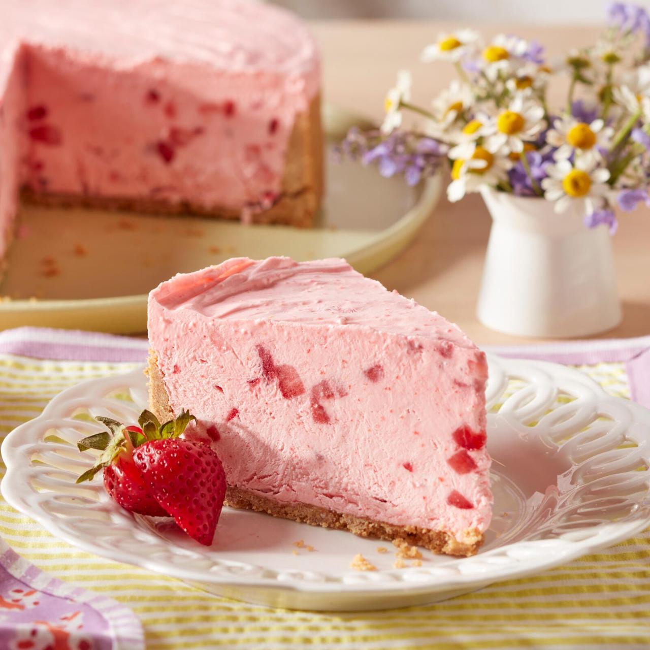 No-Bake Strawberry Cheesecake | Punchfork