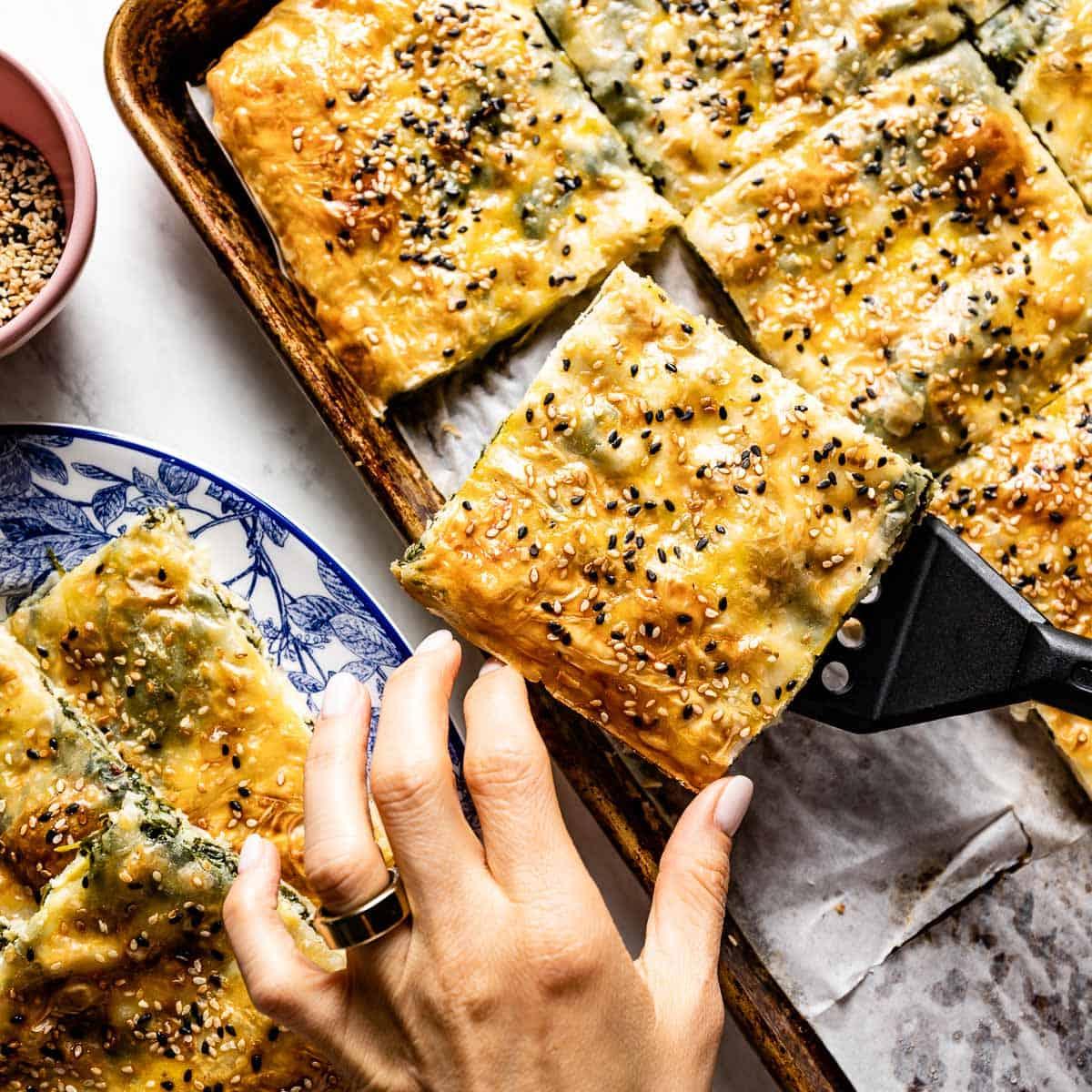 Spinach and Feta Cheese Börek - Turkish Borek | Punchfork