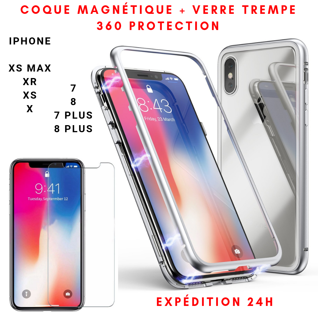 coque magnetique iphone xs max controle 360