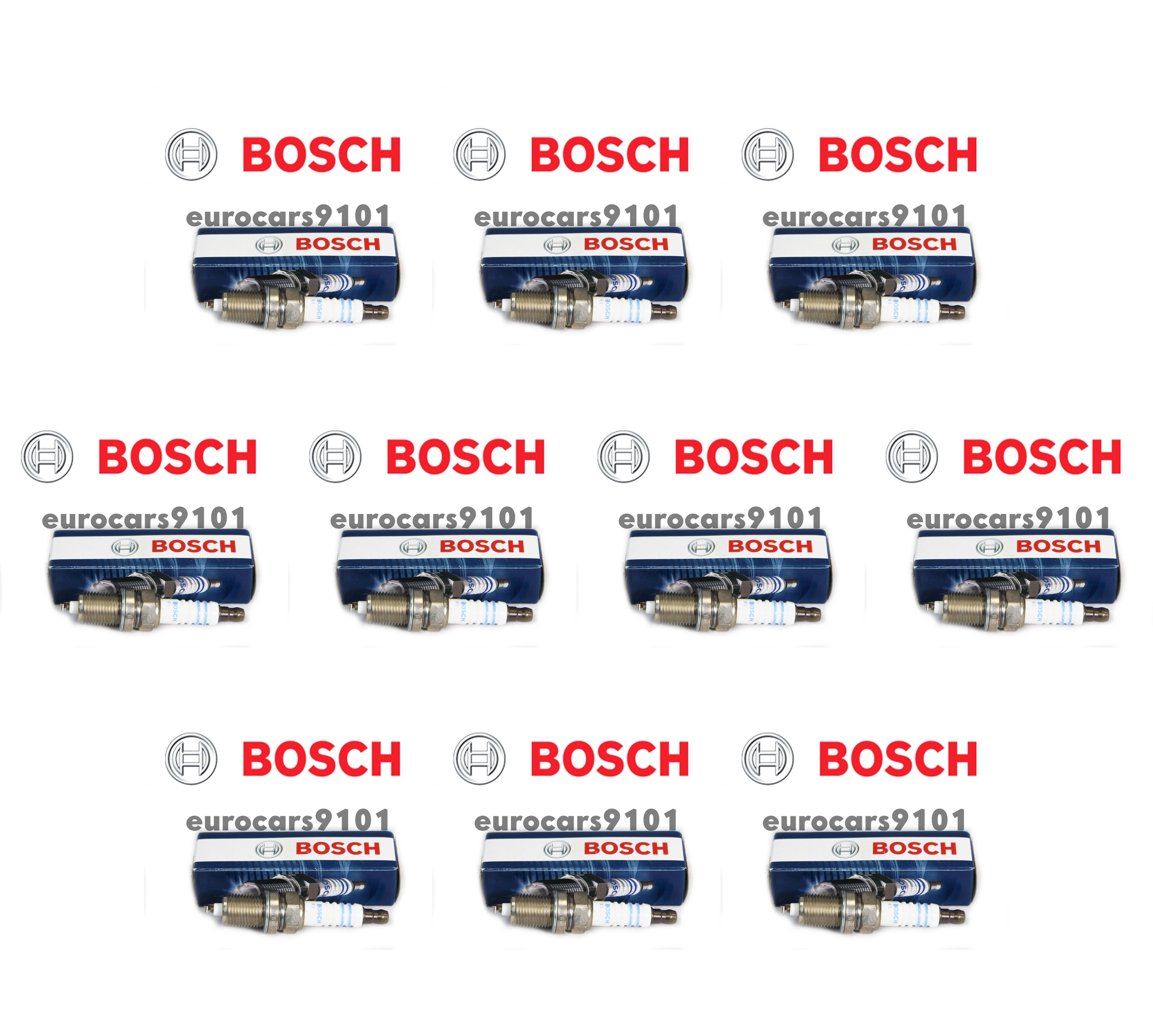 Bosch Spark Plugs 7562 FR8LCX Set of 10