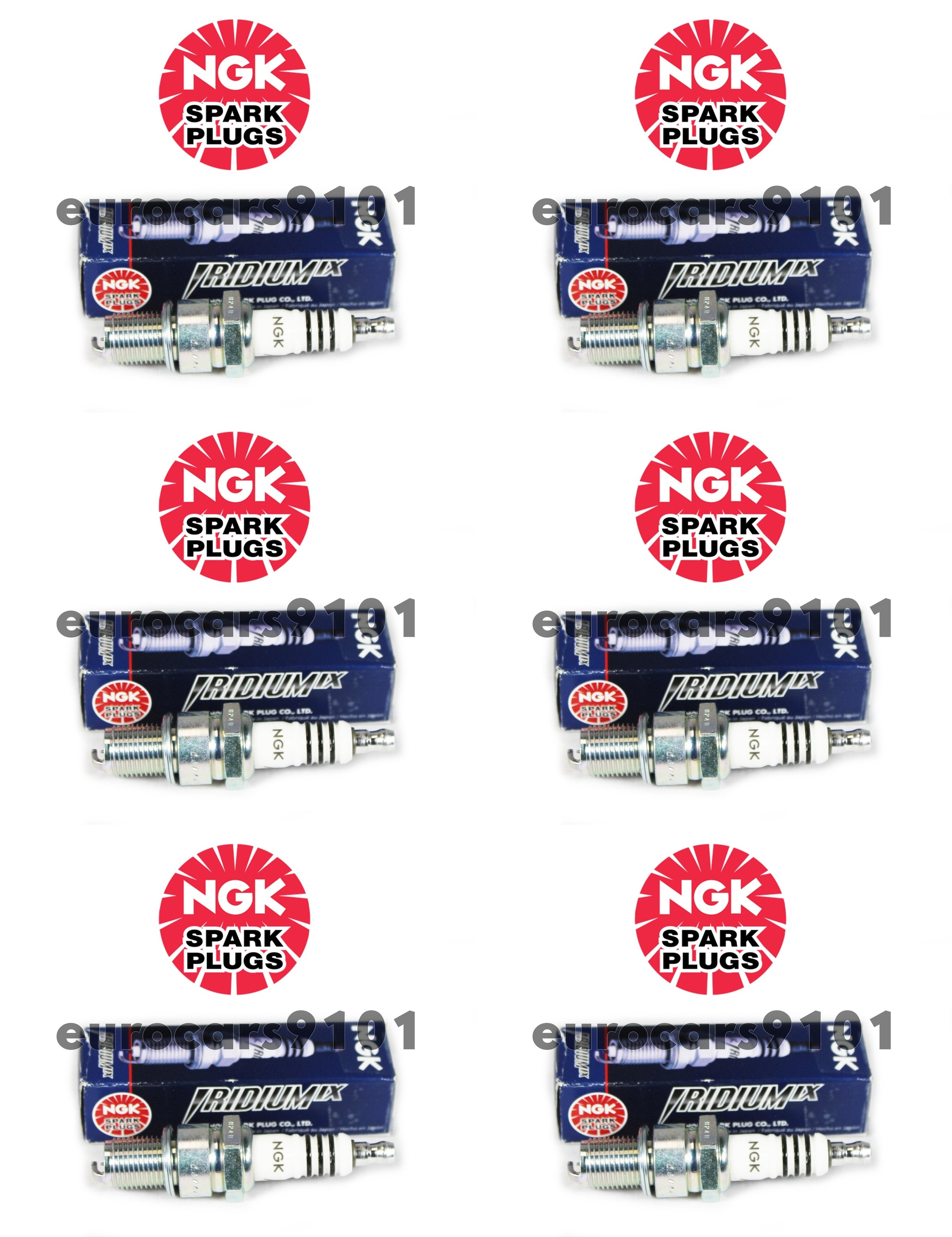 Porsche 911 NGK Spark Plugs 5044 BR8EIX Set of 6