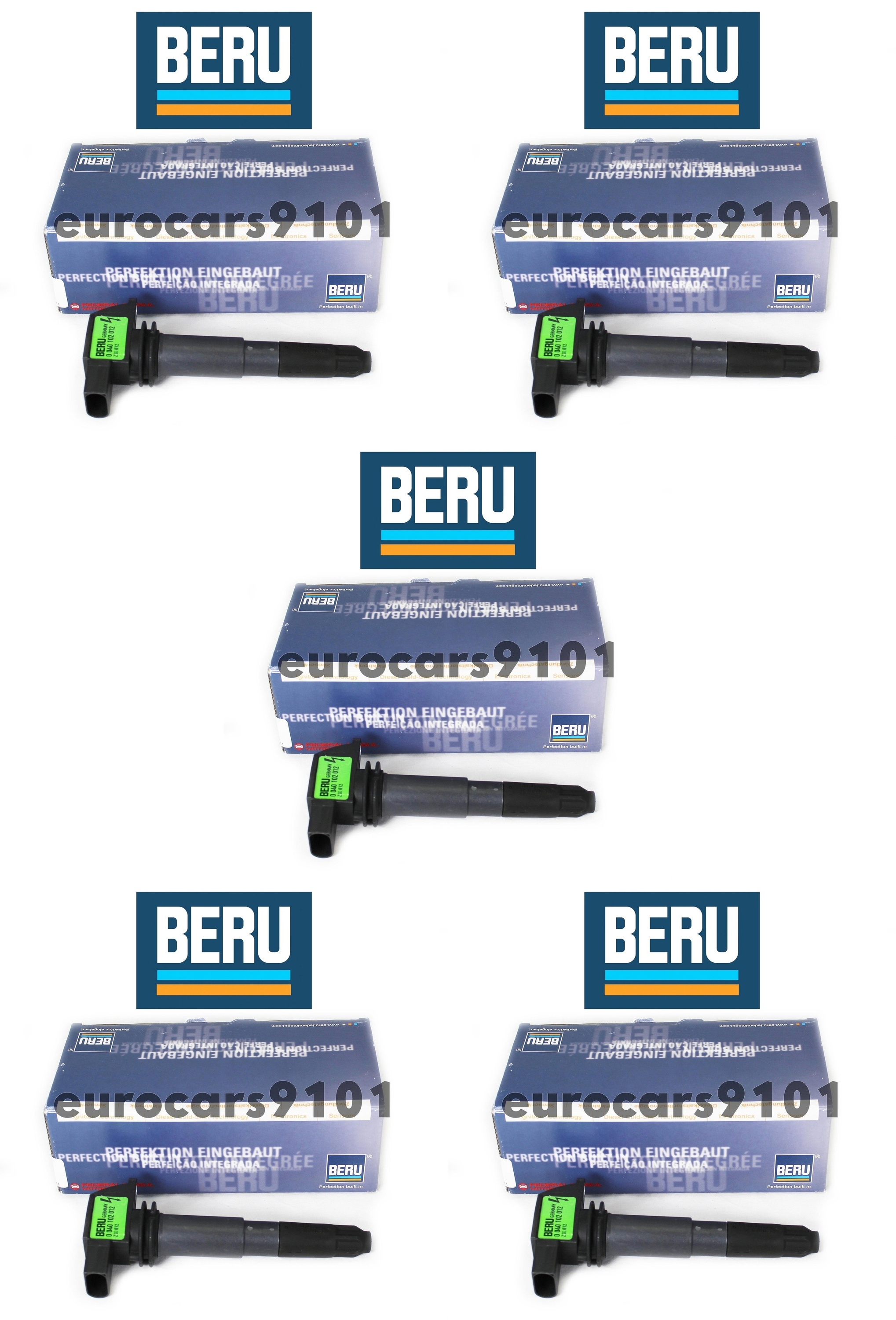 Set of (5) Porsche Beru Ignition Coils ZSE012 94860210422 | eBay