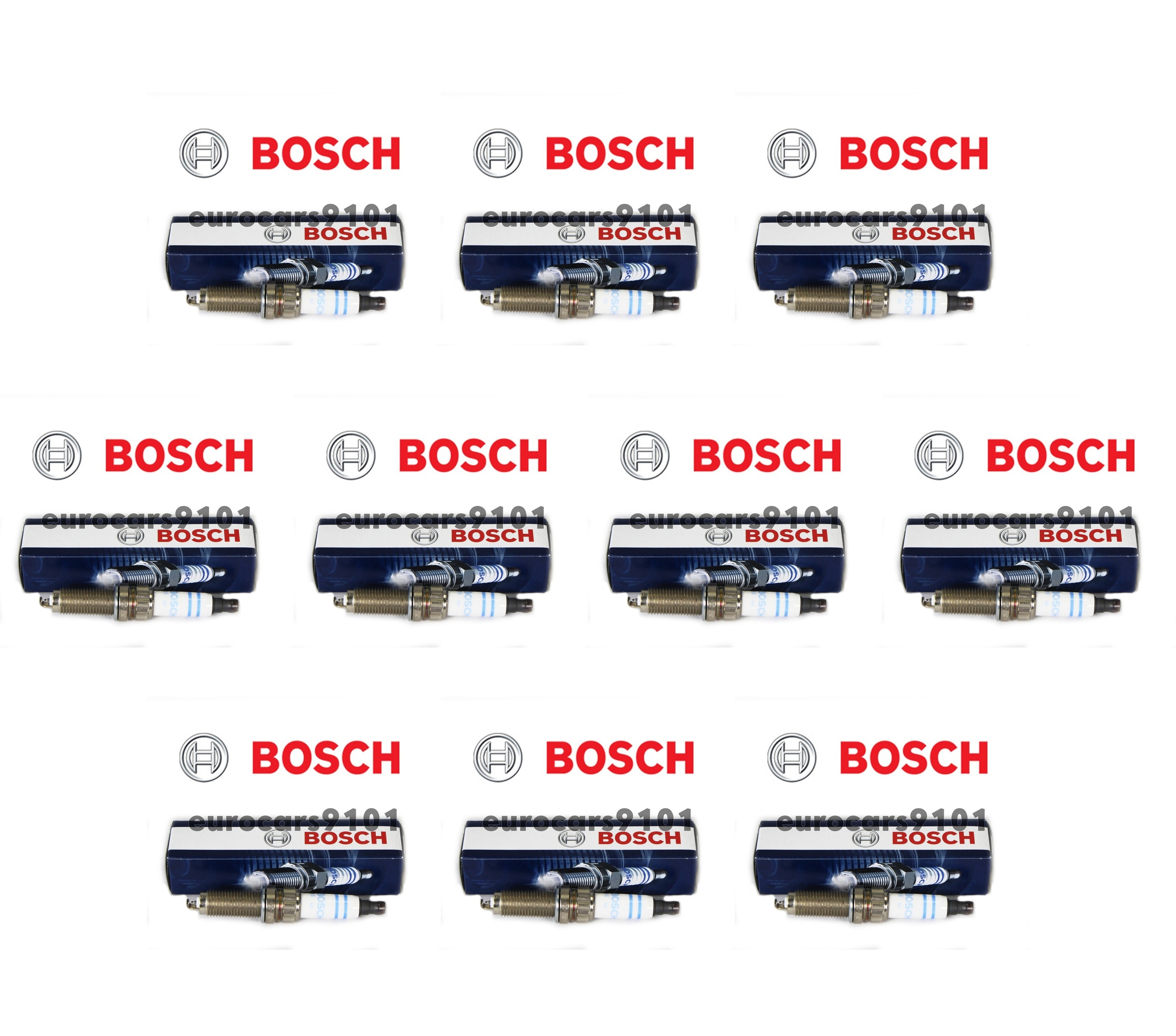 Set of 10 Mini Cooper Bosch Spark Plugs 9747 12122293697