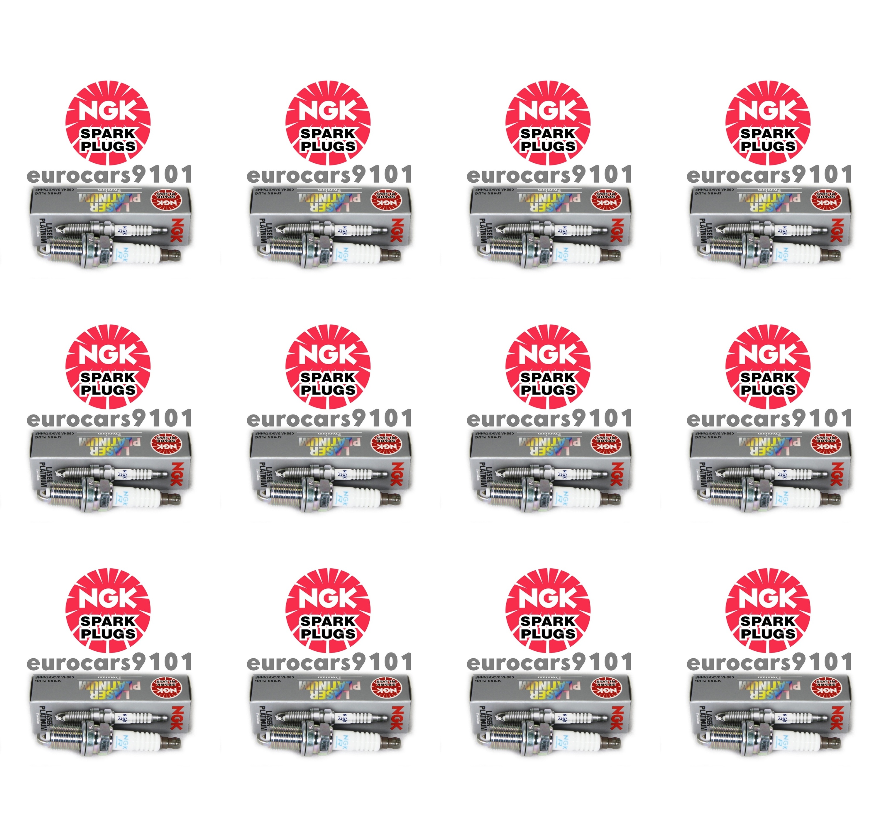 Set of 12 Jaguar NGK Spark Plugs 2341 NCA3850HA2