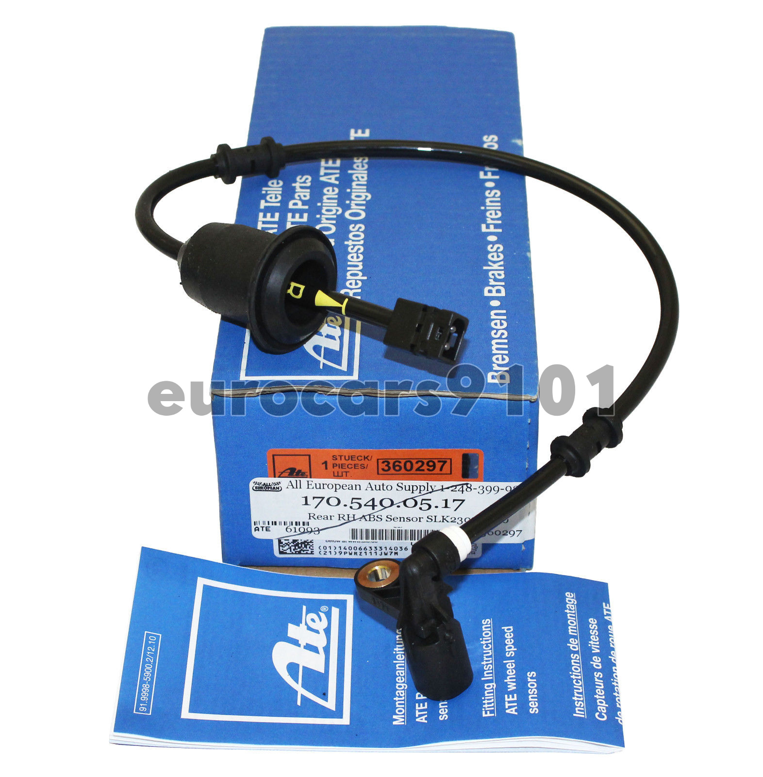 ABS Wheel Speed Sensor ATE fits 2001-2004 Mercedes-Benz SLK230 SLK320 SLK32 AMG