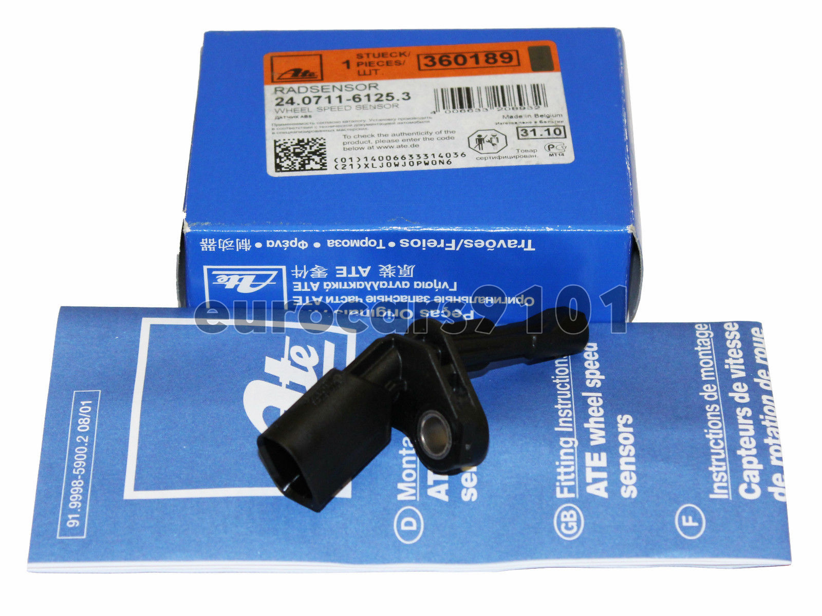 Volkswagen Jetta ATE Front Rear Right ABS Wheel Speed Sensor 360302