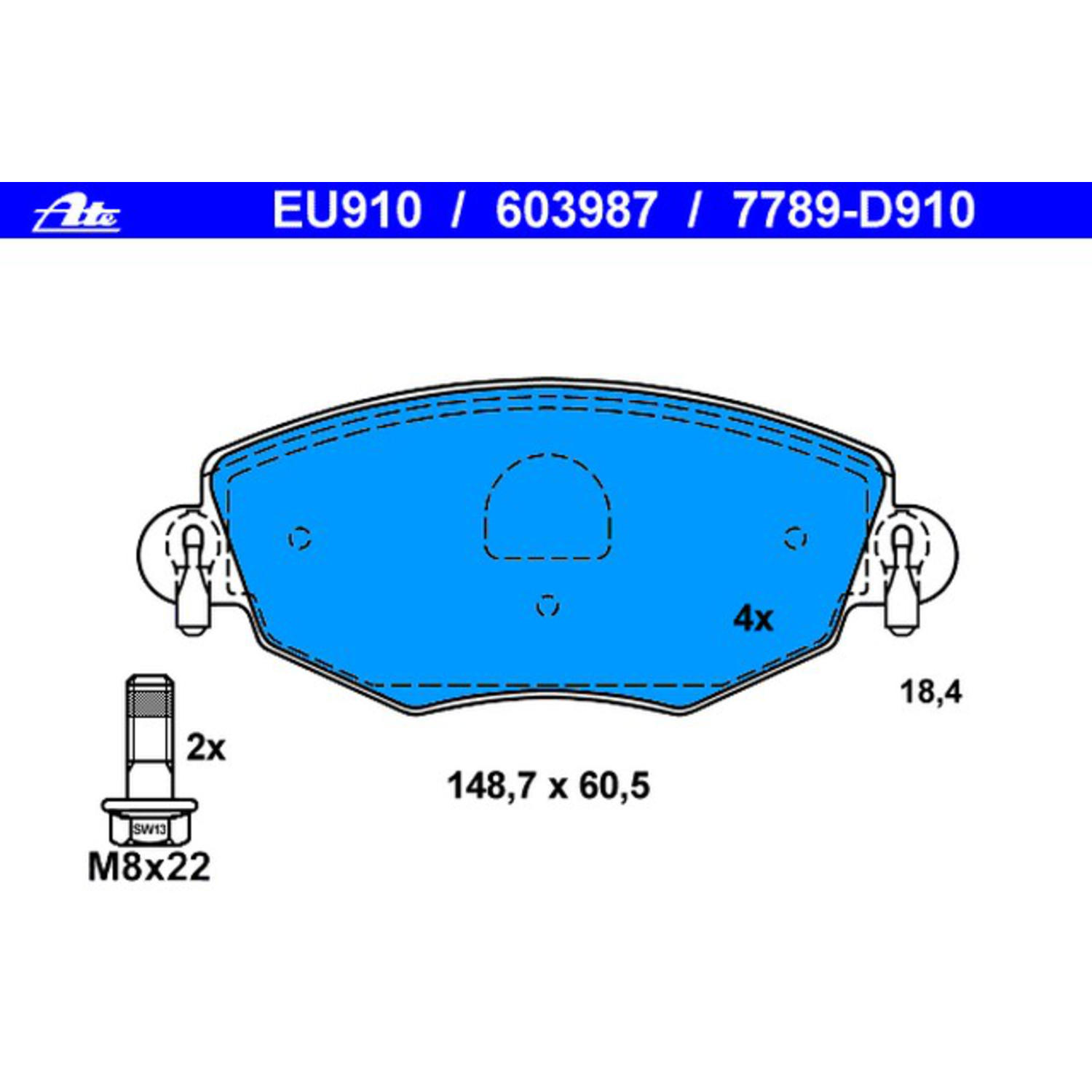 C2S48022 Front Jaguar 2002-2008 X-Type Disc Brake Pad Ferodo C2S52079