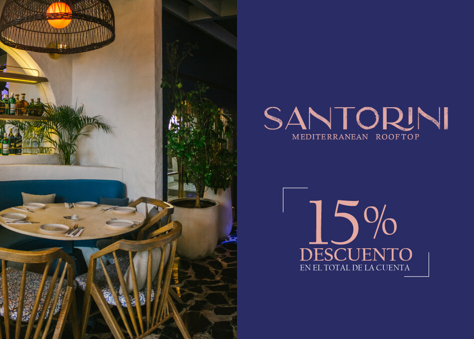 15% de descuento en el total de la cuenta