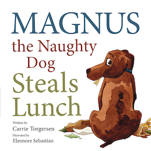 Magnus the Naughty Dog Eats Lunch