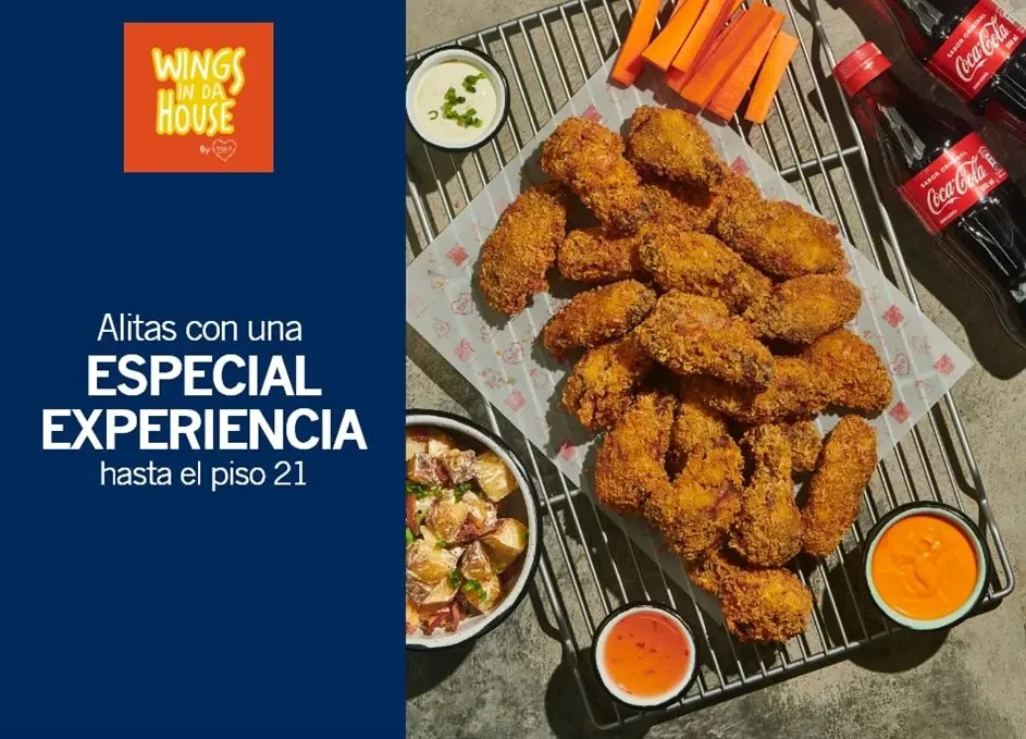 Alitas con una especial experiencia hasta el piso 21