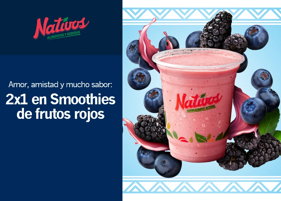 2x1 en Smoothies de frutos rojos