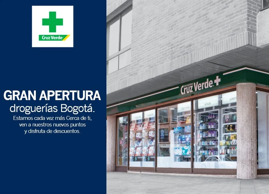 15% de descuento por gran apertura de droguerías Bogotá.