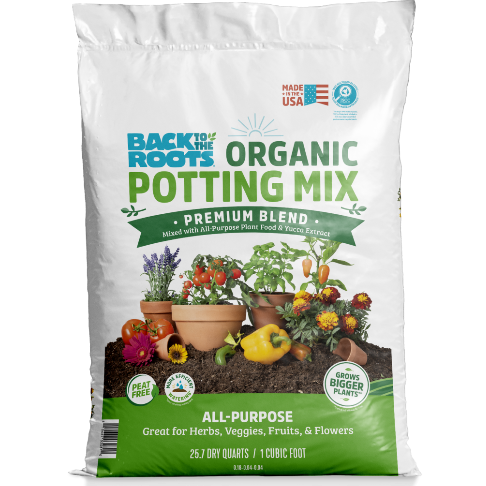 Back to the Roots chooses a more sustainable flexible packaging solution with PCR for organic potting mix.