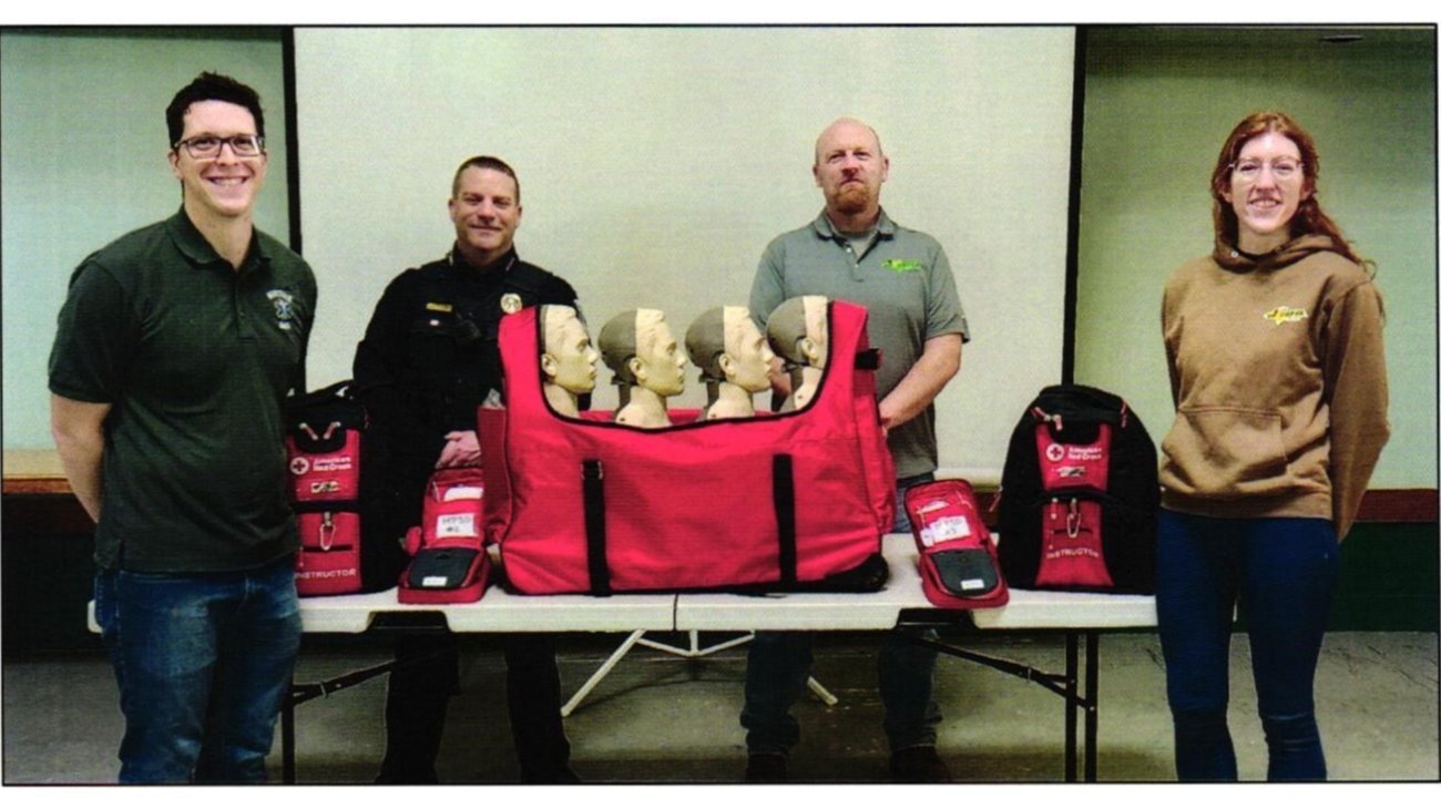 U.P. Paper, a division of ProAmpac, makes donation to Manistique Public Safety Department Group Image