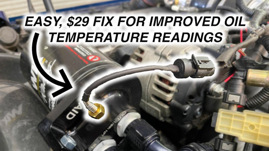 How a 29 part enables easy oil temp readings on modified C5 Corvettes