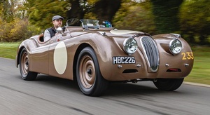 This Jaguar D-type, OKV 2, set the fastest lap at Le Mans in 1954