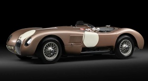 This Jaguar D-type, OKV 2, set the fastest lap at Le Mans in 1954