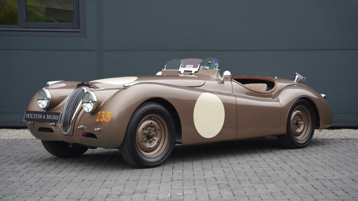 Le Mans winner Roy Salvadori raced and owned this Jaguar XK120