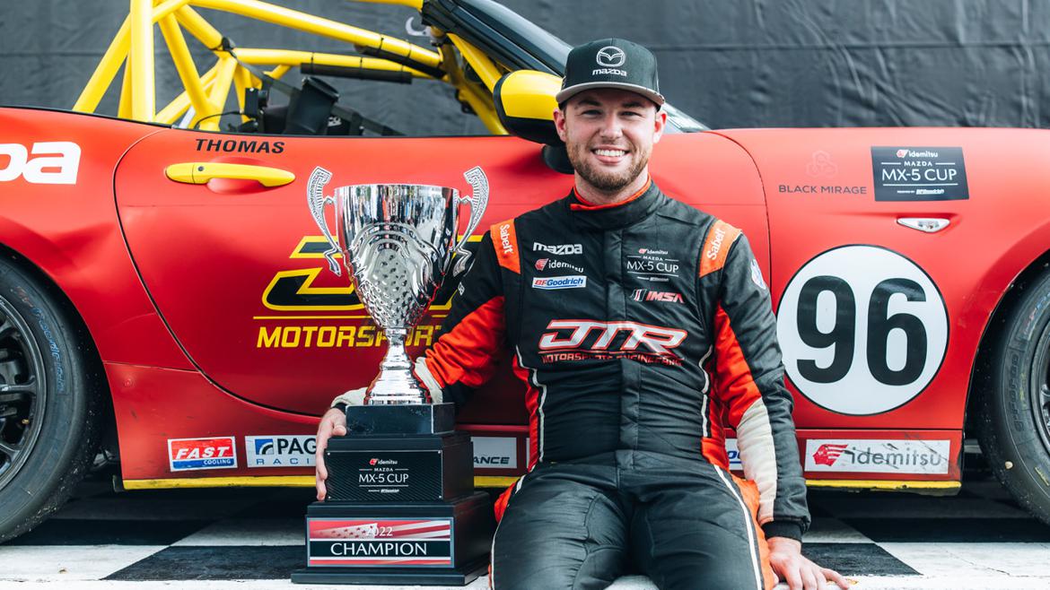 Jared Thomas wins Mazda MX-5 Cup title with Lemons of Love car