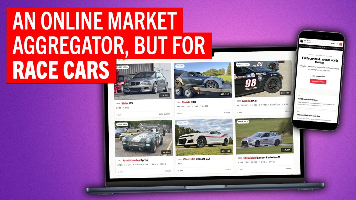 Race car shopping? One site aggerates offerings from across the web.