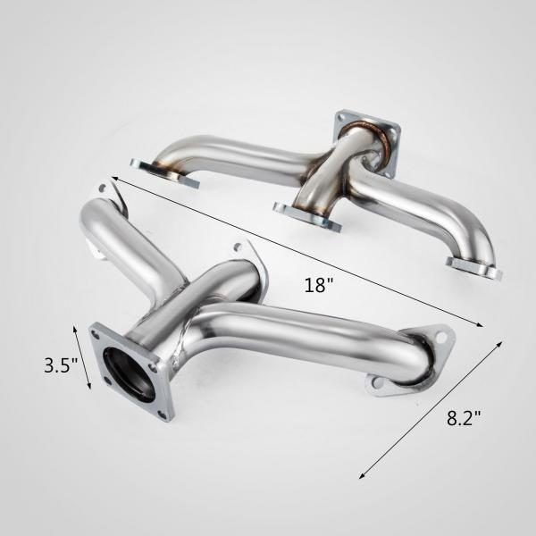 1932 1953 Ford Car Truck Flathead Shorty Center Dump Stainless Exhaust Headers brand new