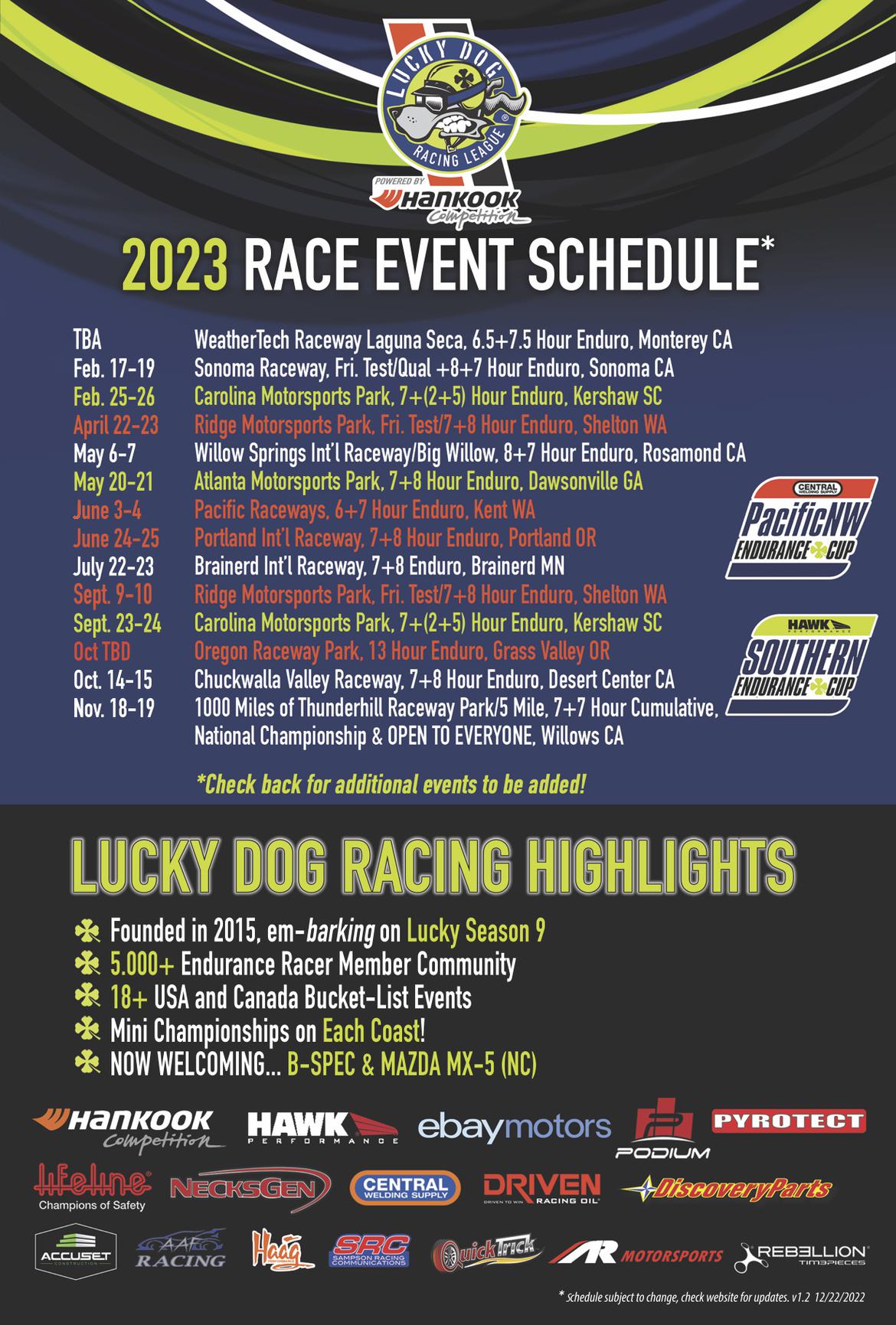 Lucky Dog Racing League announces 2023 racing schedule News