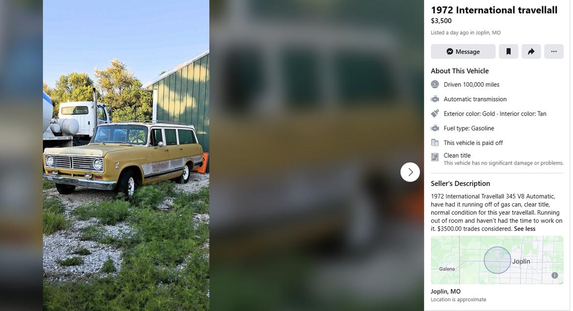 1972 IH Travelall, located Joplin, MO Cars For Sale forum
