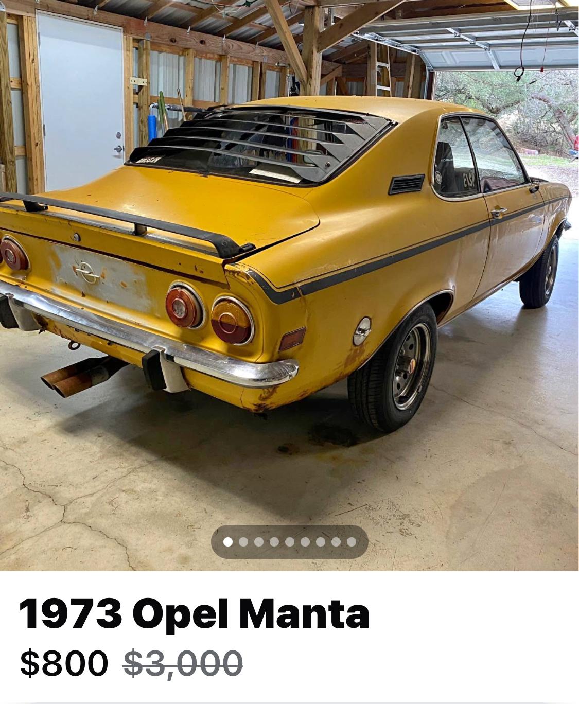 1973 Opel Manta NMNA| Cars For Sale forum |
