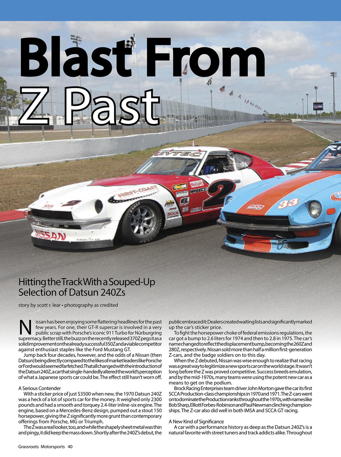 Hitting the track with a souped-up selection of Datsun 240Zs