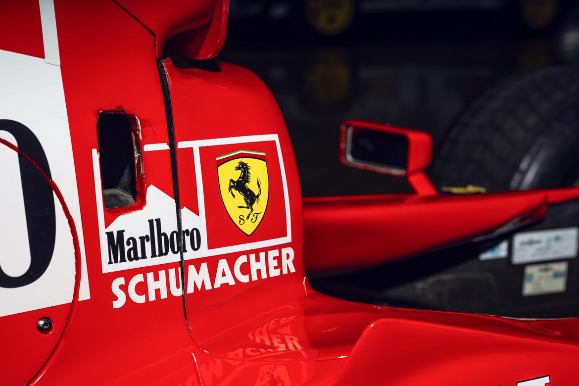 Michael Schumacher and Eddie Irvine drove this Ferrari F1 car