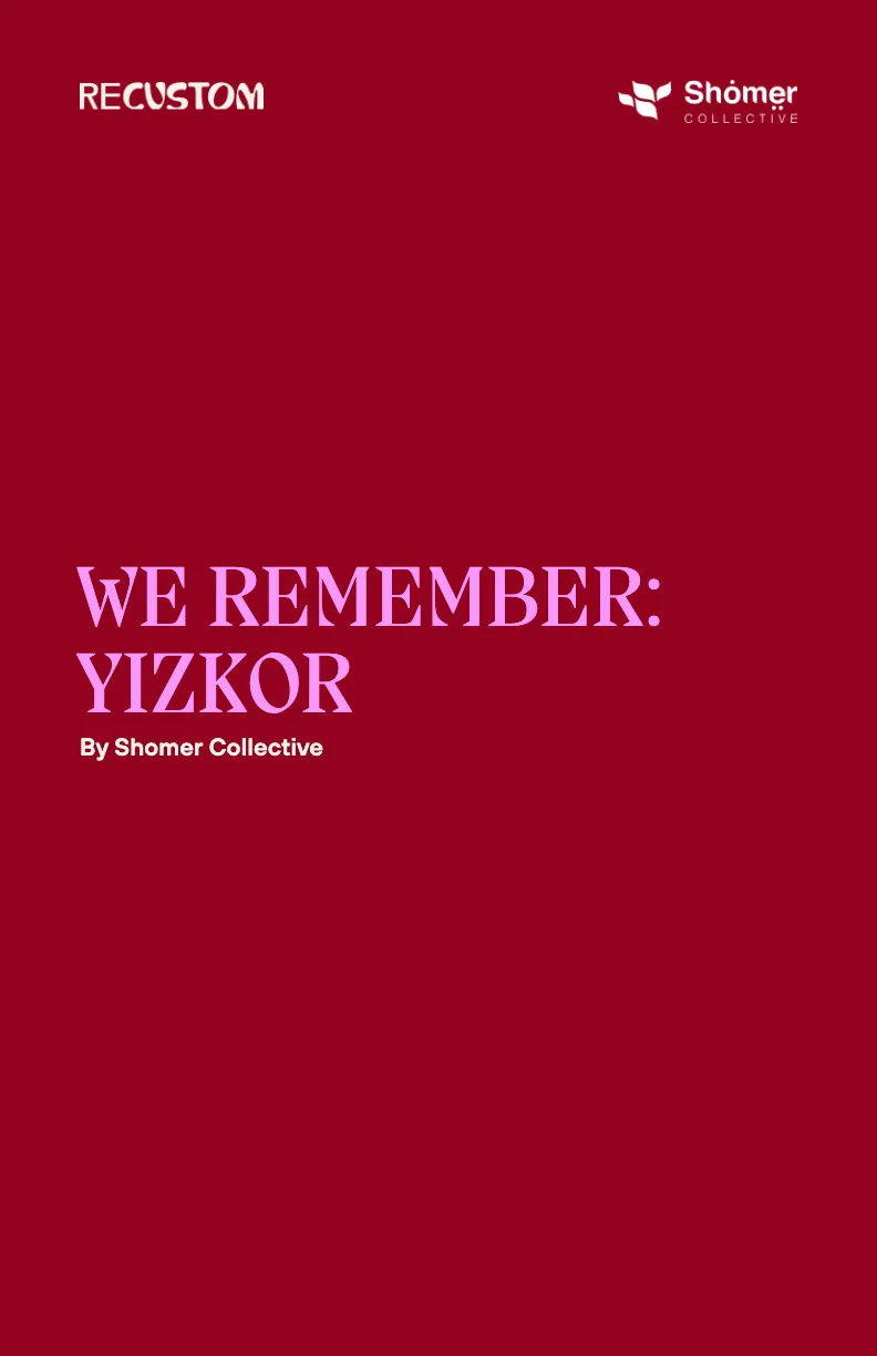 Cover image for We Remember: Yizkor