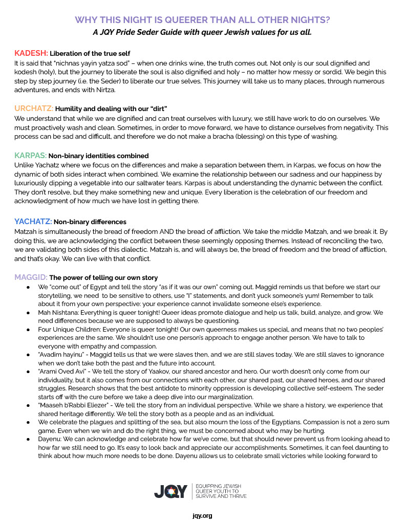 JQY Pride Seder Guide: Page 1