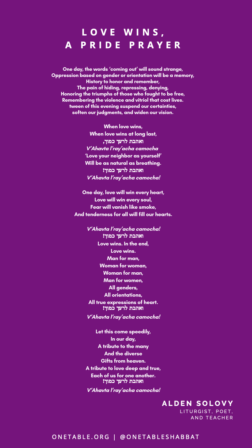 Closing - Pride Shabbat 