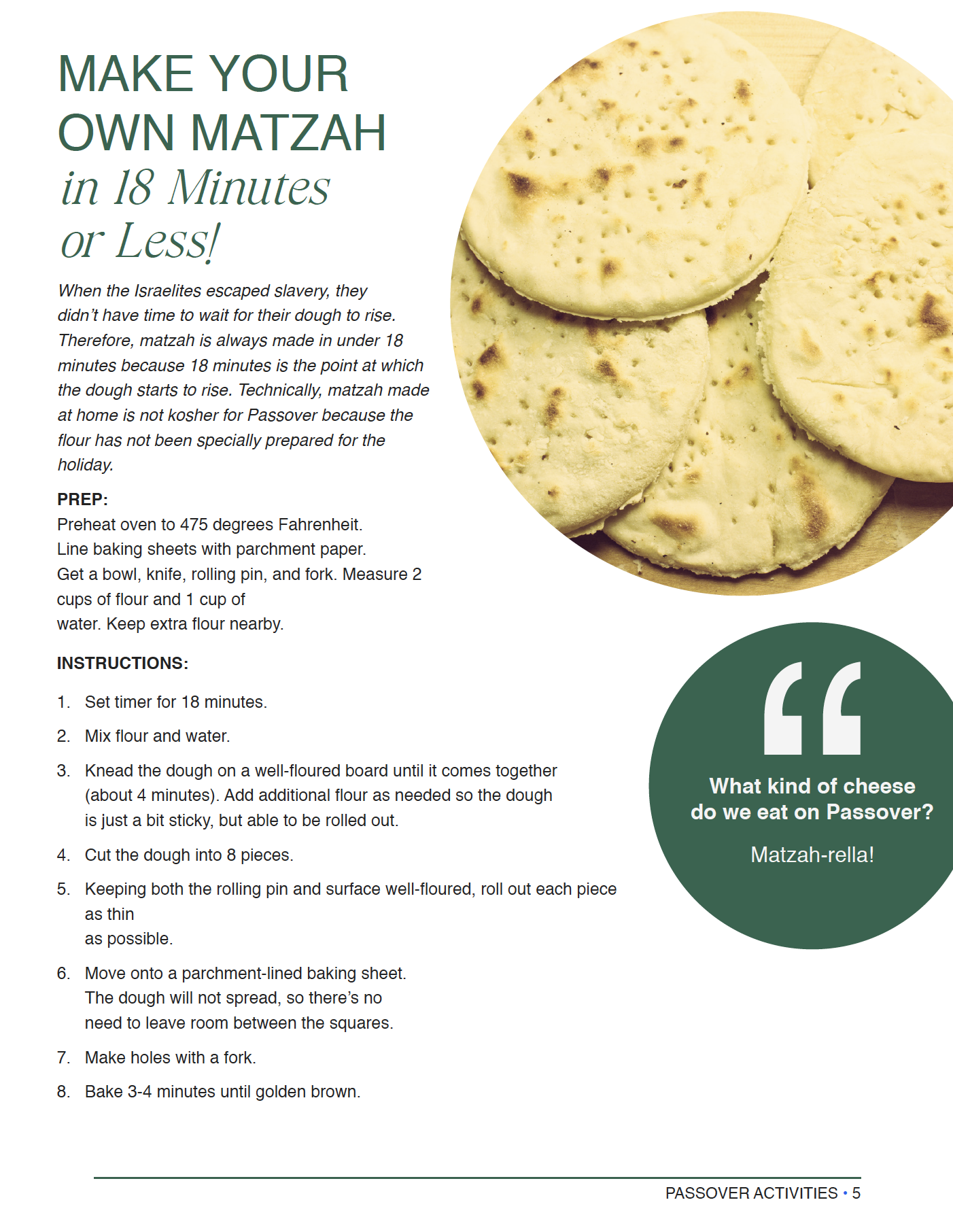 Make Your Own Matzah   