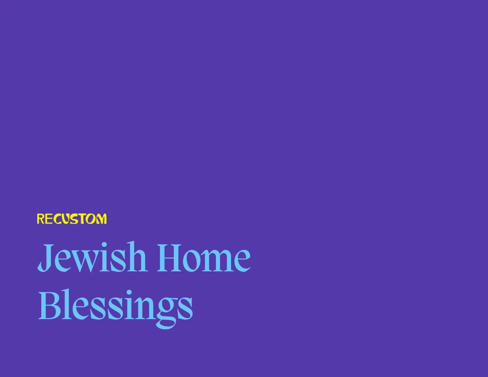 Cover image for Jewish Home Blessings
