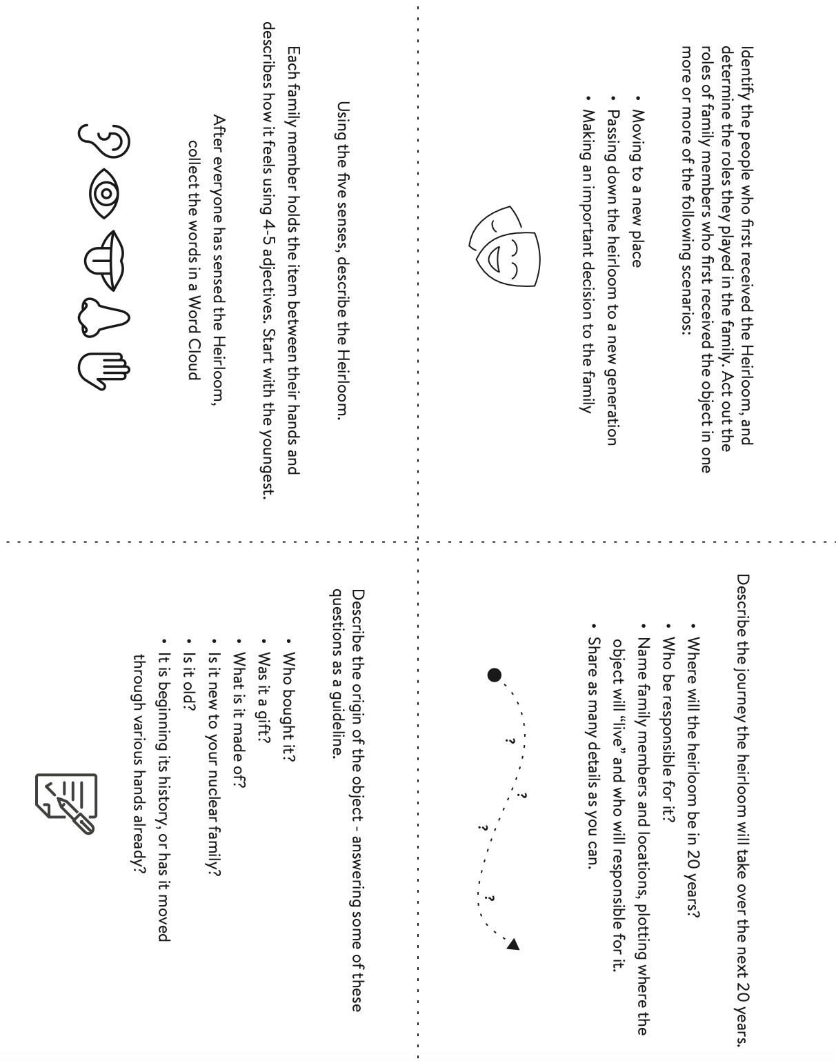 Family Stories Guided Activity by Heirloom Circle - Cards  
