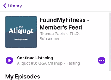 The Aliquot podcast