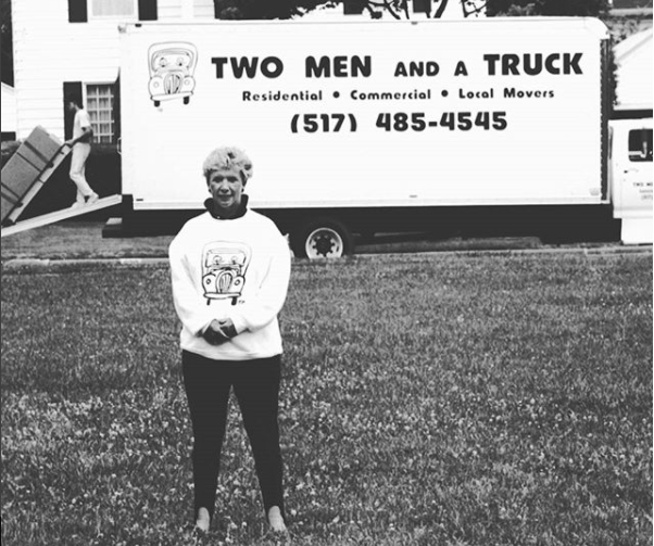Mary Ellen in front of truck