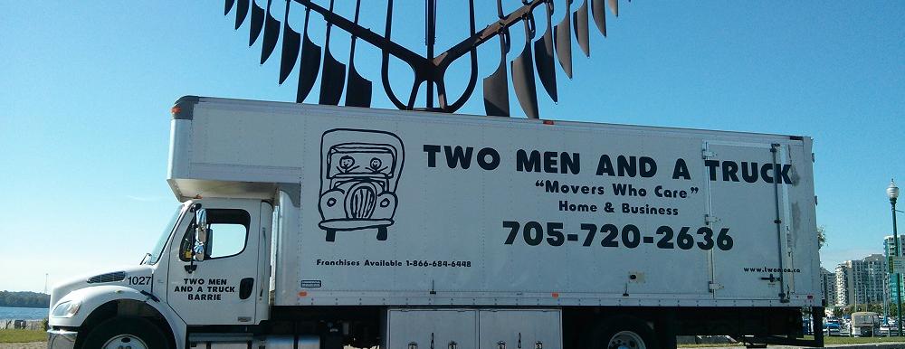 Moving Truck in front of the Spirit Catcher