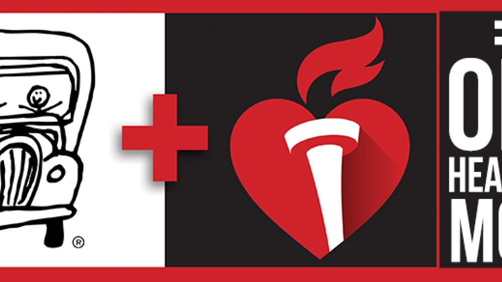 two men and a truck logo with american heart association logo
