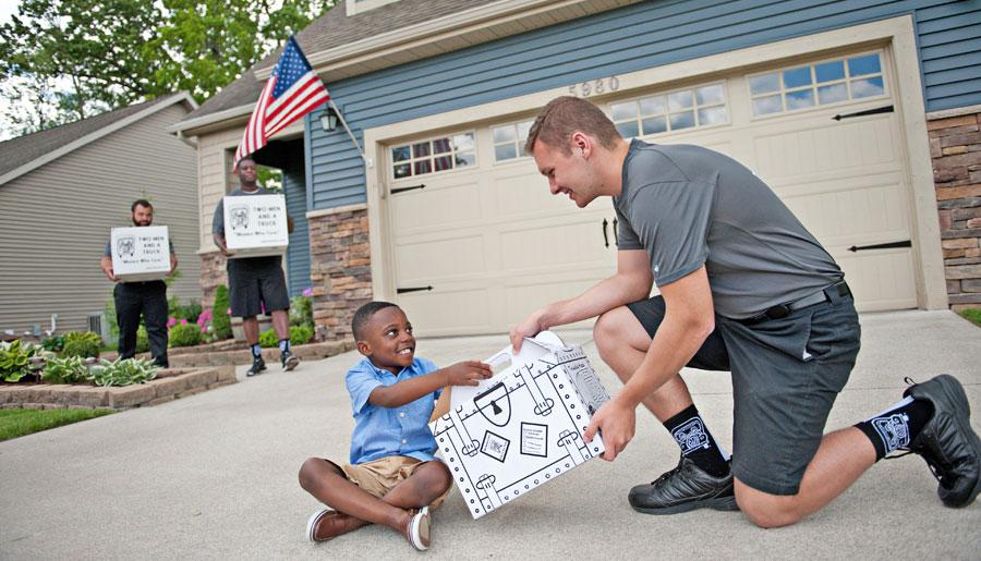 mover and child with truckie treasure chest Thumbnail