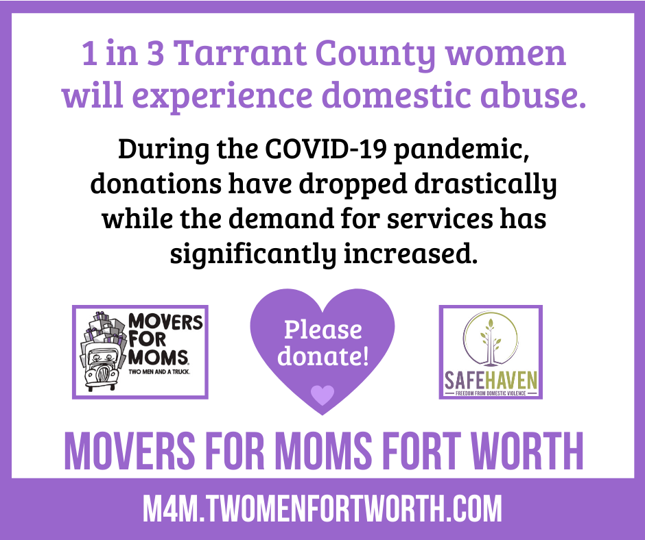 1 in 3 Tarrant County women will experience domestic abuse