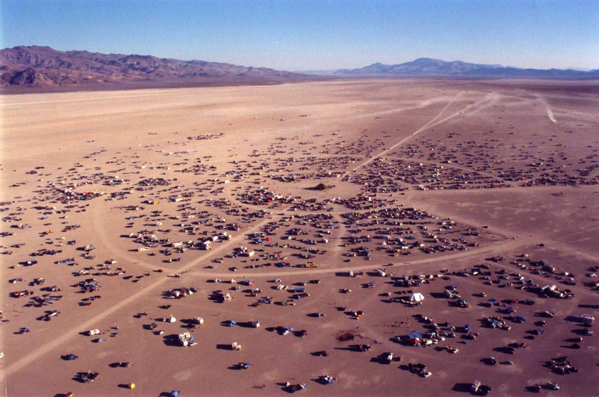 Image of Burning Man in 1996