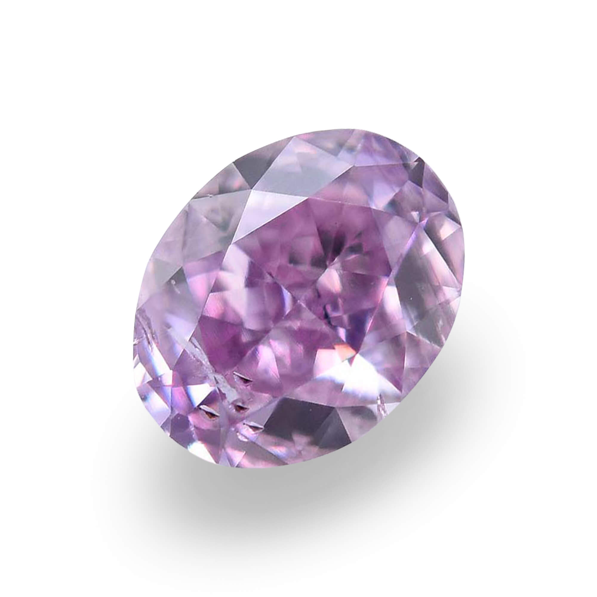 0.22CT, Fancy Intense Purple-Pink Diamond, Oval Shape, I1 Clarity